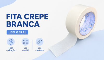 Fita Crepe Branca – Uso Geral